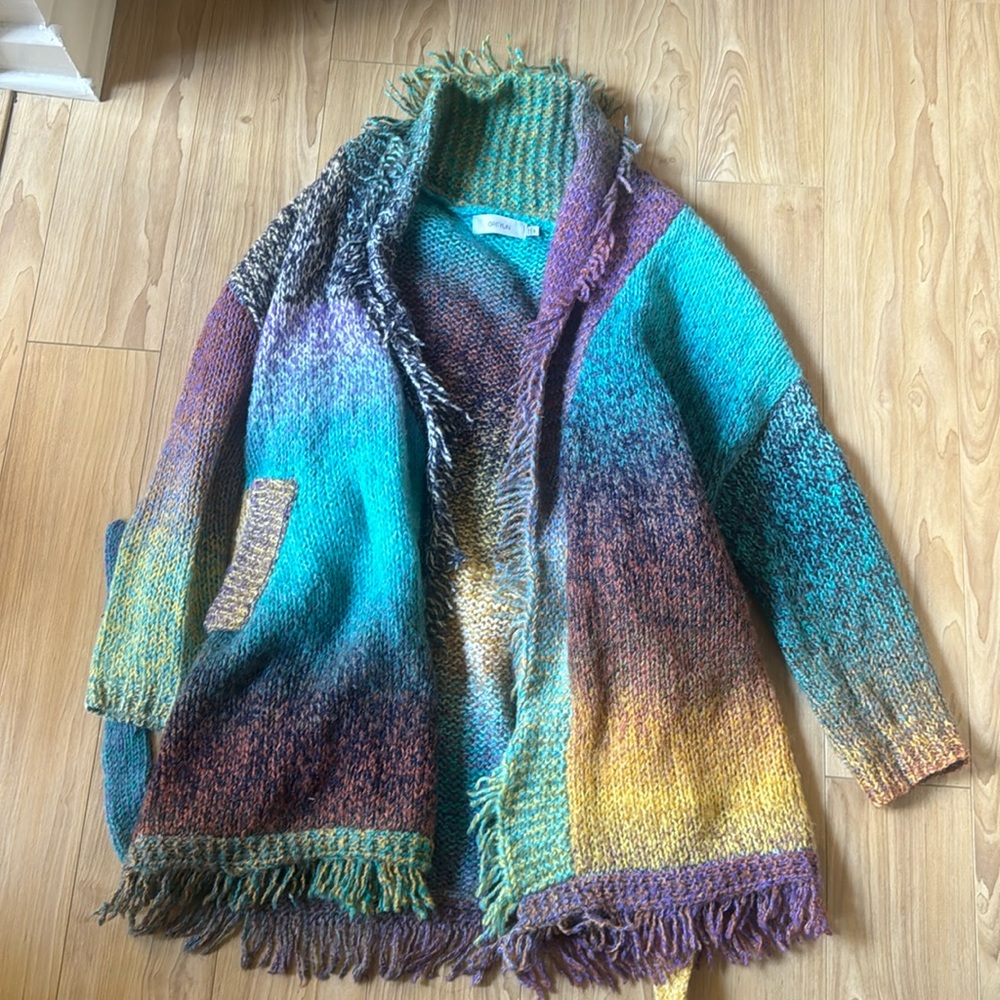 GREYLIN COLORFUL KNITTED CARDIGAN